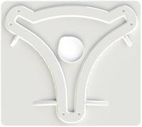 KING MB8200 Antenna Mounting Plate for KING Jack and OmniPro OTA Antennas, White