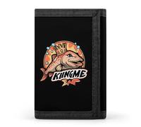 King Me Salmon Fishing Trifold Wallet Slim Wallets with ID Window Credit Card Pockets for Men Women