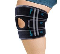 King Mills Extra Large Knee Brace Support to Knee Pain, Arthritis or Meniscus Tear. Adjustable Plus Size Knee Brace for Women and Men, Adult 2XL, Grey Black.