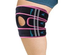 King Mills Extra Large Knee Brace Support to Knee Pain, Arthritis or Meniscus Tear. Adjustable Plus Size Knee Brace for Women and Men, Adult 4XL, Purple Black.