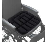 King Mills Ultralight Adjustable Blow Up Seat Cushion with Non-Skid Bottom, Ideal as Hiking Seat Pad or Airline Seat Cushion for Office Chair, Home Use, Hiking, Wheelchair, Car, and Travel, 18" x 16".