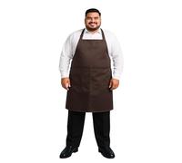 King Mills Unisex 1pk Plus Size Kitchen Cooking Aprons With Pockets, Ideal For Xl Xxl Or Waist W38+. Extra Large And Long.(Dark Brown)