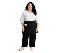 King Mills Unisex Waist/half Bistro Server Aprons With Pockets.plus Size Apron Xl Xxl Or Waist W40+,extra Large And Long Also Fits Big And Tall Men. Chef Or Waiter/waitress Apron.BK 1PK
