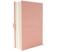 King Mills Urby Left Handed Journal w. Leather Cover. The Lefty Stuff Series. College Ruled Left Handed Notebooks, 200 Pages, 80GSM Premium Paper. US Half Letter Size. 8.25x5.5in. Pink
