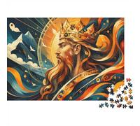 King Mountain Sun 1000pcs Mini Puzzle For Adults Challenging | 52x38cm Cardboard Living Room Decor Durable Structure Birthday Gift Brain Training