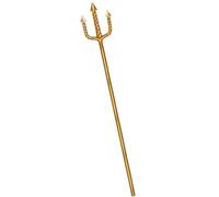 King Neptune Trident, Gold Tridents Costume Halloween Adult King Trident Devil Trident Costume with Crown for Adults Dress Cosplay Costume (Trident)