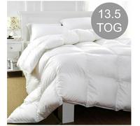 (King) New Premium 13.5 Tog Duck Feather & Down Duvet -100% Cotton Anti Dust Mite & Down Proof Cover