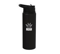 King Noah Crown - Custom First Name Birthday #1 Winner Stainless Steel Insulated Water Bottle