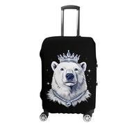 King of Arctic Bear Personalized Luggage Case Cover Funny Travel Accessories Washable Suitcase Protector Fit 19-32 Inch S