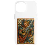 King of Clubs Warrior Medieval Fantasy Card Lucky Poker Case for iPhone 15
