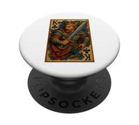 King of Clubs Warrior Medieval Fantasy Card Lucky Poker PopSockets Adhesive PopGrip