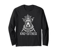 King of Cuteness - Adorable Pit Bull Terrier for Christmas Long Sleeve T-Shirt