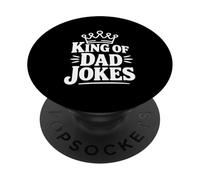 King of Dad Jokes Punny Humor for Fathers Who Love Laughs PopSockets Adhesive PopGrip