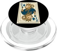 King Of Diamonds Ram Playing Card Vintage Animal Casino PopSockets PopGrip for MagSafe