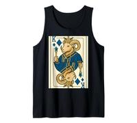 King of Diamonds Ram Playing Card Vintage Animal Casino Tank Top