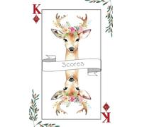 King of Diamonds Score Notebook For Points Counting- Card Games and Dice Games - Gift Men Women Children - 5'x8'' 120 pages Bilingual French English