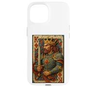 King of Diamonds Warrior Medieval Fantasy Card Lucky Poker Case for iPhone 15