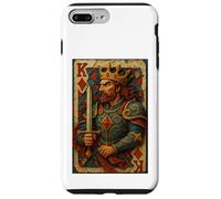 King of Diamonds Warrior Medieval Fantasy Card Lucky Poker Case for iPhone 7 Plus/8 Plus