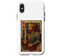 King of Diamonds Warrior Medieval Fantasy Card Lucky Poker Case for iPhone X/XS