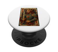 King of Diamonds Warrior Medieval Fantasy Card Lucky Poker PopSockets Adhesive PopGrip