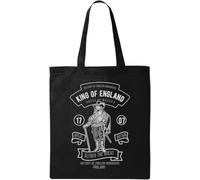 King of England Alfred The Great Britain English Monarchs Natural Ecological Cotton Tote Bag Black