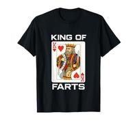 King of Farts Funny Unhinged Playing Card Dad Joke Gag Meme T-Shirt