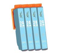 KING OF FLASH 24xl Compatible Ink Cartridges Replacement for Epson 24 XL for Epson Expression Photo XP-970 XP-55 XP-950 XP-860 XP-960 XP-750 XP-760 XP-850 Printer (Light Cyan)