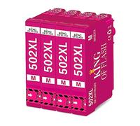KING OF FLASH 502XL Ink Cartridges Replacement for Epson Expression Home XP5105 XP-5105 XP5100 XP-5100, Epson Workforce WF-2860DWF WF-2860 WF2860 WF-2865DWF WF-2865 WF-2880 (4 Magenta)
