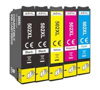 KING OF FLASH 502XL Ink Cartridges Replacement for Epson Expression Home XP5105 XP-5105 XP5100 XP-5100, Epson Workforce WF-2860DWF WF-2860 WF2860 WF-2865DWF WF-2865 WF-2880 (1 Set & 1 Black)