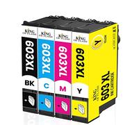 KING OF FLASH 603 XL Ink Cartridges Multipack - 603XL Ink Replacement for Epson Expression Home XP-3100 XP-4100 XP-2100 XP-2105 XP-3105 XP-4150 (1 Set)