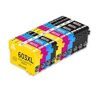 KING OF FLASH 603 XL Ink Cartridges Multipack - 603XL Ink Replacement for Epson Expression Home XP-3100 XP-4100 XP-2100 XP-2105 XP-3105 XP-4150 (4 Black 2 Cyan 2 Magenta 2 Yellow)