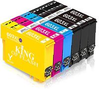 KING OF FLASH 603 XL Ink Cartridges Multipack - 603XL Ink Replacement for Epson Expression Home XP-3100 XP-4100 XP-2100 XP-2105 XP-3105 XP-4150 (2 Black & 1 Set)