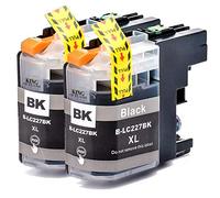 KING OF FLASH Compatible Ink Cartridge Replacement for Brother LC227XL LC227BK Black High Yield XL, works with MFC-J4420DW MFC-J4620DW MFC-J4625DW DCP-J4120DW Printer, LC227XLBK of 2