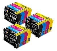 KING OF FLASH Compatible Ink Cartridge Replacement for Epson S22 SX125 130 420W 425W 445W BX305F 305FW 230 235W 445W 435W 430W 125 130 420W 425W 440W 438W T1285 (3-Sets)