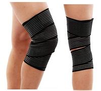 KING OF FLASH Elasticated Knee Sleeve Black Adjustable Lightweight Design with High-Performance Elastic Fabric - One Size
