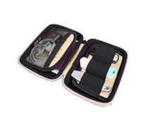 KING OF FLASH EVA Hard Case Silver Travel Accessories Pouch Suitable For USB Flash Drives, Small Headphones, Keys, Alarm Fobs, Charger Cables