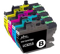 KING OF FLASH Ink Cartridge Replacement for Brother LC3213 LC3211 Compatible with MFC-J497DW J890DW J895DW Compatible with DCP-J572dw J772DW J774DW (Black Cyan Magenta Yellow, 4-Pack)