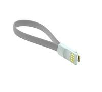 KING OF FLASH Magnetic Short Micro USB Cable Tangle-Free High Speed USB 2.0 Male A to B Sync & Charging Cord for Android, Power Banks, Portable Chargers, Multi USB Plugs, Cameras and More - Grey