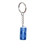 KING OF FLASH Mini LED Torch Keychain Flashlight Small | Batteries Included | Ultra Powerful Waterproof LED Flashlight On Home Keychain for Camping, Travelling, Outdoor - Blue [Energy Class