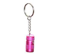 KING OF FLASH Mini LED Torch Keychain Flashlight Small | Batteries Included | Ultra Powerful Waterproof LED Flashlight On Home Keychain for Camping, Travelling, Outdoor - Pink [Energy Class
