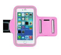 King of Flash Pink Universal Mobile Phone Reflective Adjustable Armband Case Holder Compatible with Sony Xperia Z1/Z2/Z3, iPhone 6, Samsung S3/S4/S5, Nexus & Other Mobiles Upto 5.2"
