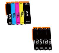 KING OF FLASH Replacement for Epson 26 26XL Ink Cartridges for Epson Expression Premium XP-620 XP-520 XP-610 XP-605 XP-510 XP-800 XP-600 XP-615 XP-700 XP-710 XP-720 XP-810 XP-820 XP-625