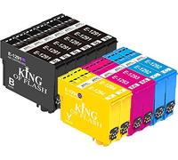 KING OF FLASH Replacement for Epson T1291 T1292 T1293 T1294 T1295 Ink Cartridges Compatible with Epson WF-3520 WF-3540 WF-7515 WF-7525, Epson SX425W SX235W SX435W SX445W SX535WD SX535WD BX305FW BX630