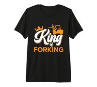 King of Forking Driver Warehouse Worker Forklift Operator Premium T-Shirt