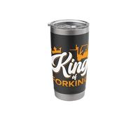 King of Forking Driver Warehouse Worker Forklift Operator Stainless Steel Insulated Tumbler