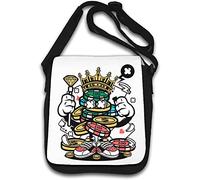 King of Gambling Casino King Money Chips Shoulder Bag White
