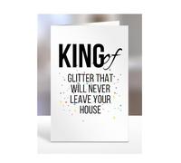 King of Glitter That Will Never, Funny, Joke, Birthday Card Gifts for grandad, grandpa, husband, boyfriend, fiancé, for men, presents for Christmas, A5-238_51