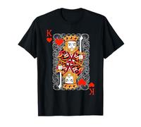 King of Hearts Blackjack Cards Poker 21 K Couple Matching T-Shirt