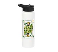 King of Hearts Classic Card Game Irish Saint Patrick's Day Stainless Steel Insulated Water Bottle