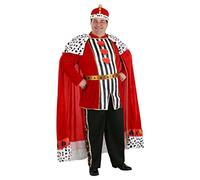 King of Hearts Costume for Men, Plus Size, Premium Velvet Tunic, Pants, Cape, and Crown